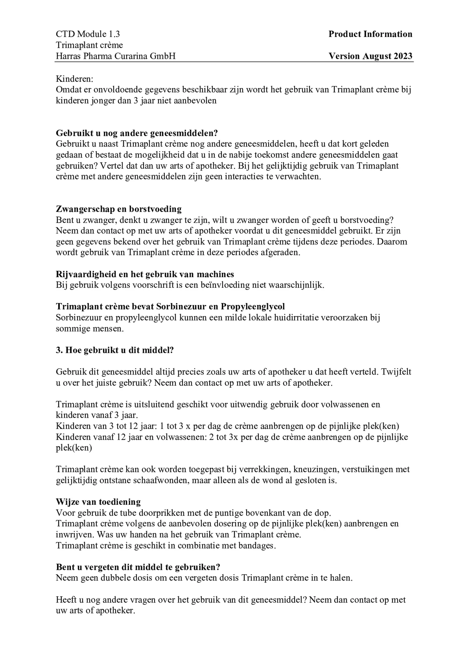 Crème afbeelding van document #2, bijsluiter