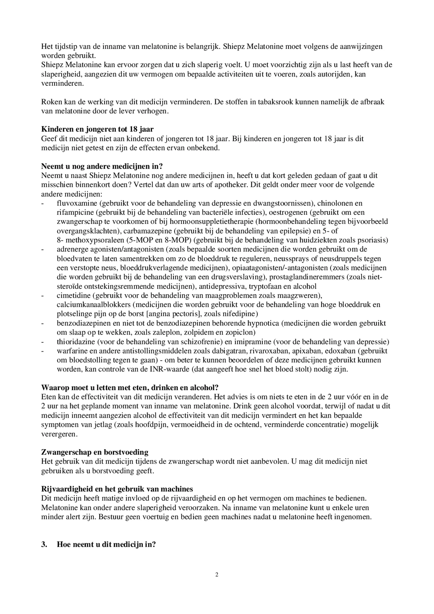 Melatonine 5mg Tabletten afbeelding van document #2, bijsluiter