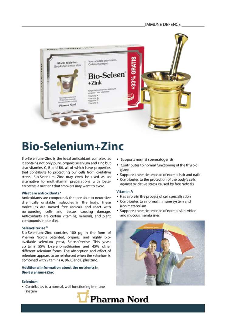 Bio-Seleen + Zink Tabletten afbeelding van document #1, informatiefolder