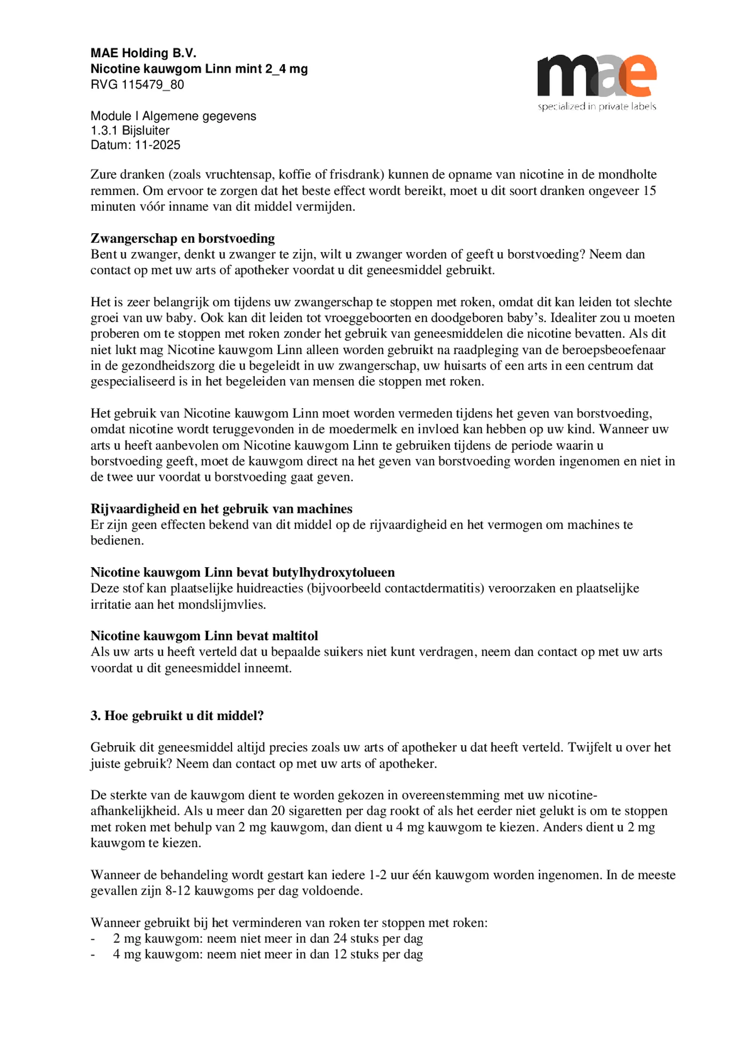 Nicotine Kauwgom Mint 2mg afbeelding van document #3, bijsluiter