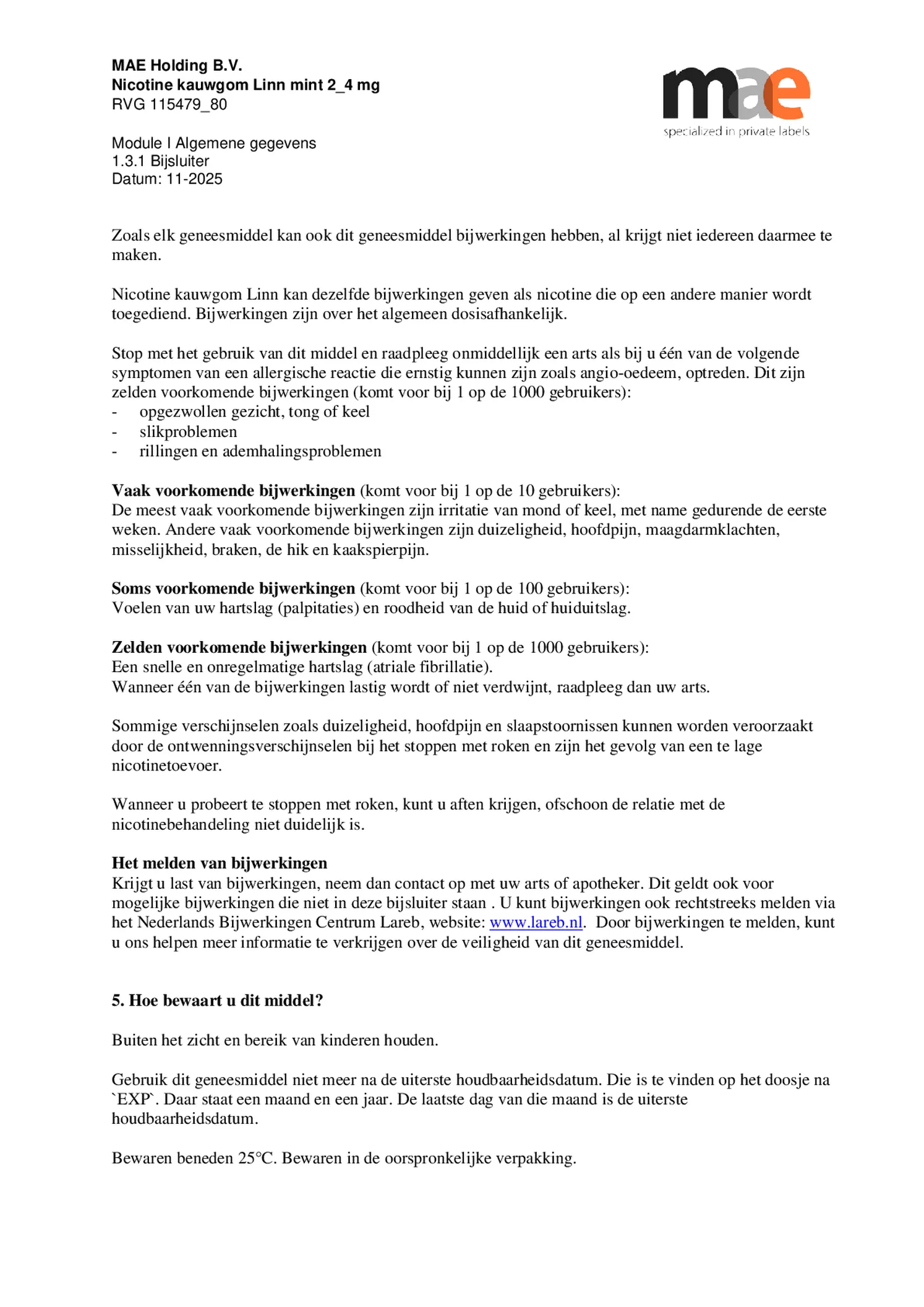 Nicotine Kauwgom Mint 2mg afbeelding van document #5, bijsluiter