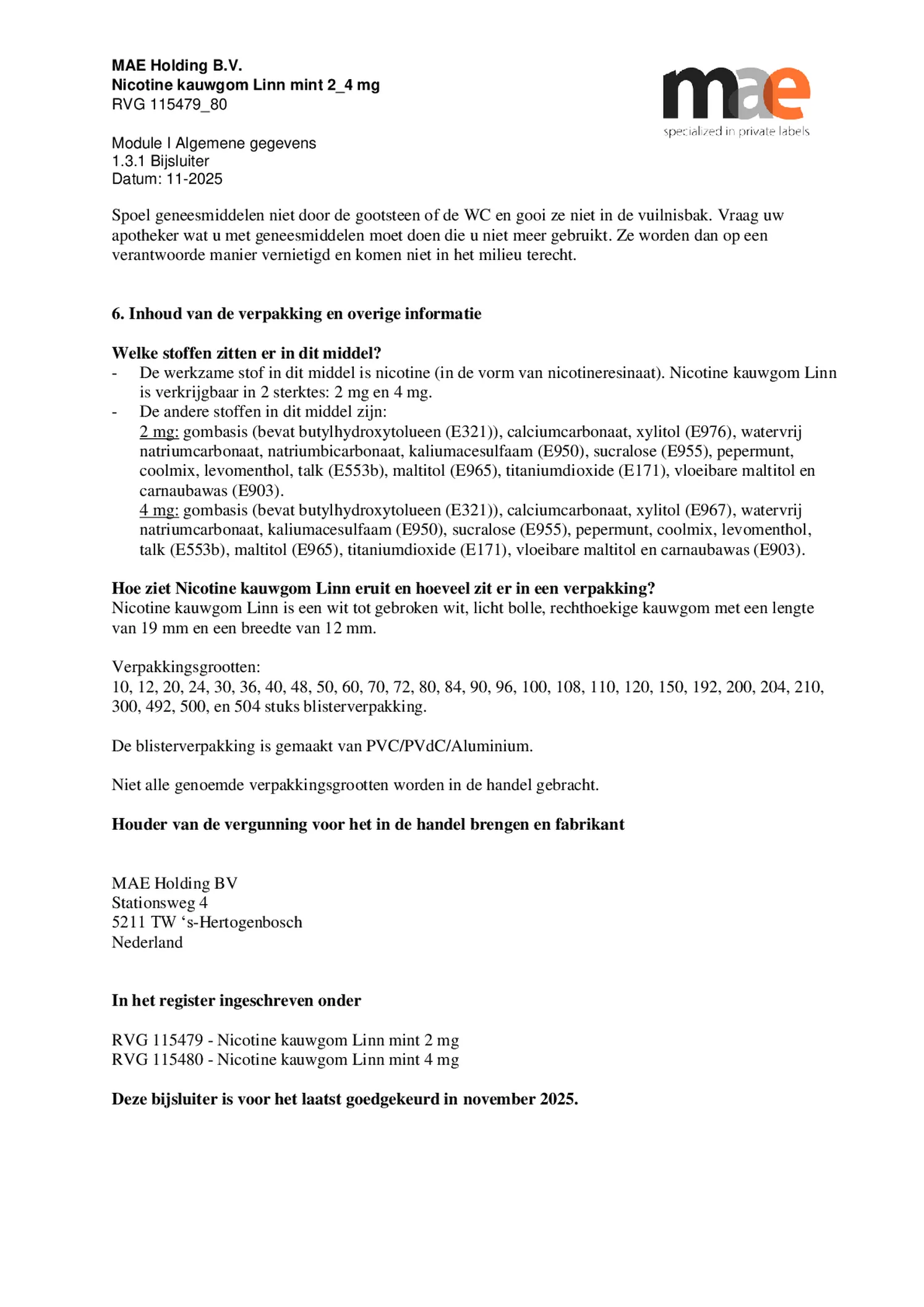 Nicotine Kauwgom Mint 2mg afbeelding van document #6, bijsluiter