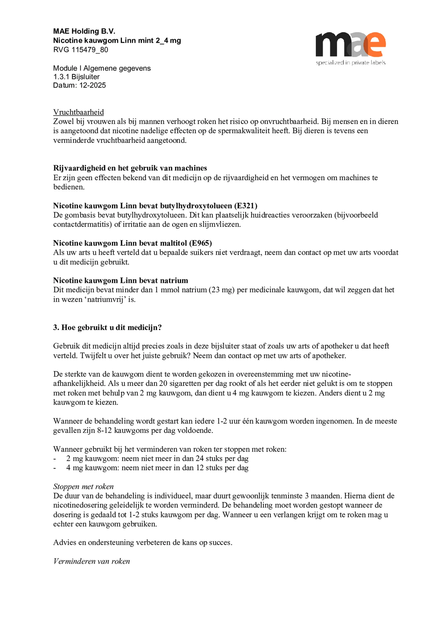 Nicotine Kauwgom Mint 2mg afbeelding van document #4, bijsluiter