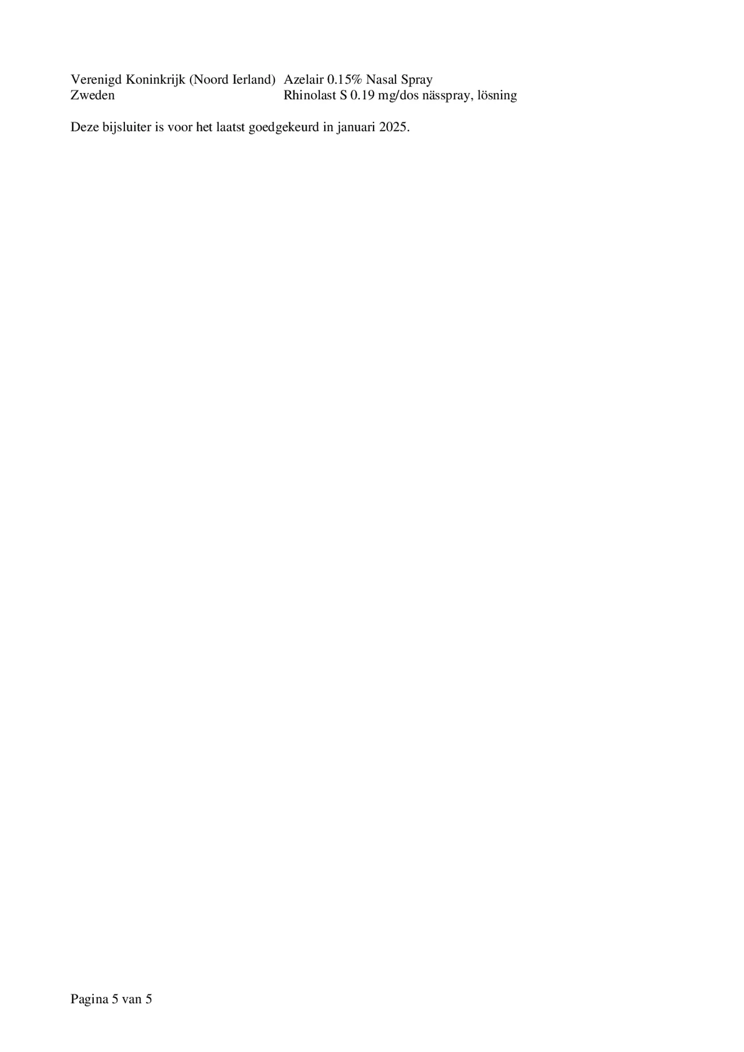 Azelastine Neusspray Extra Sterk afbeelding van document #5, bijsluiter