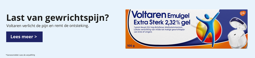 Voltaren verlicht pijn en remt de onsteking Voltaren verlicht pijn en remt de onsteking