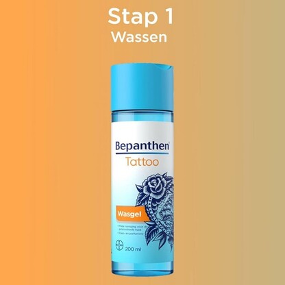 Stap 1: Wassen. Bepanthen Tattoo Wasgel