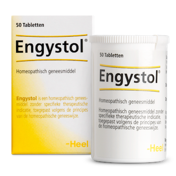 Verpakking van Engystol tabletten