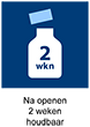 Na openen 2 weken houdbaar