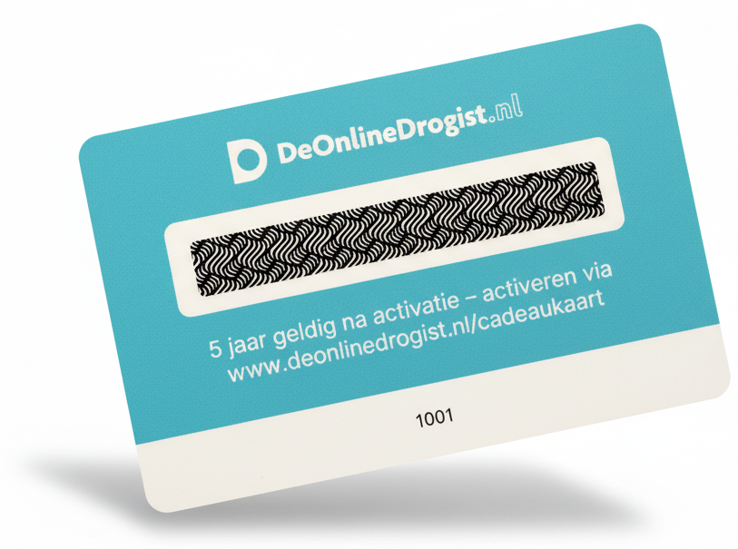 Voorbeeld van een cadeaukaart van DeOnlineDrogist.nl