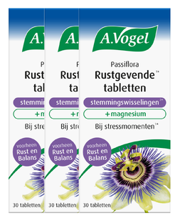 A.Vogel Passiflora Rustgevende * Tabletten Stemmingswisselingen * Multiverpakking 3x30TB
