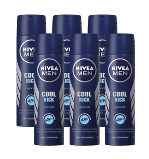 Nivea Men Cool Kick Deodorant Spray Voordeelverpakking 6x150ML
