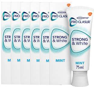 Sensodyne Proglasur Strong & White Tandpasta Multiverpakking 6x75ML