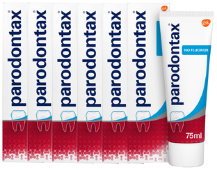 Parodontax Tandpasta No Fluoride Multiverpakking 6x75ML
