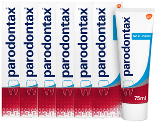 De Online Drogist Parodontax Tandpasta No Fluoride Multiverpakking 6x75ML aanbieding