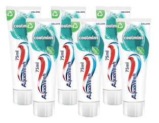Aquafresh Tandpasta Coolmint Multiverpakking 6x75ML Aquafresh Tandpasta Coolmint Multiverpakking 6x75ML
