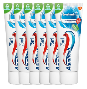 De Online Drogist Aquafresh Tandpasta Freshmint Multiverpakking 6x75ML aanbieding