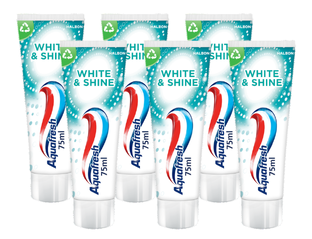 Aquafresh Tandpasta White & Shine Multiverpakking 6x75ML Aquafresh Tandpasta White & Shine Multiverpakking 6x75ML