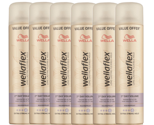 Wella Flex Hairspray Volume Extra Strong Hold Voordeelverpakking 6x400ML