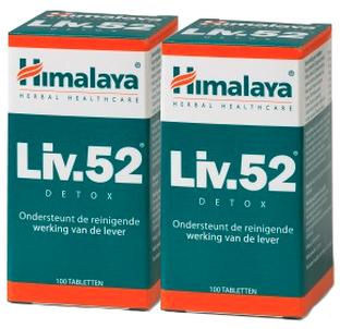 Himalaya Herbals Liv. 52 Detox Tabletten Voordeelverpakking 2x100TB Himalaya Herbals Liv. 52 Detox Tabletten Voordeelverpakking 2x100TB