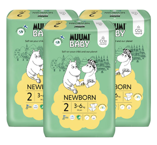 Muumi Baby Ecologische Luiers 2 Mini Voordeelverpakking 3x58ST