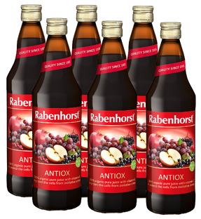 Rabenhorst Antiox Multivruchtensap Voordeelverpakking 6x750ML Rabenhorst Antiox Multivruchtensap Voordeelverpakking 6x750ML