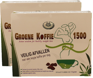 ML Producten Groene Koffie 1500 Duo 2x14ST ML Producten Groene Koffie 1500 Duo 2x14ST
