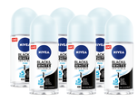Nivea Black & White Invisible Pure Roll-on Voordeelverpakking 6x50ML Nivea Black & White Invisible Pure Roll-on Voordeelverpakking 6x50ML