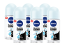 Nivea Black & White Invisible Pure Roll-on Voordeelverpakking 6x50ML