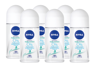 Nivea Fresh Comfort Roll-on Voordeelverpakking 6x50ML Nivea Fresh Comfort Roll-on Voordeelverpakking 6x50ML