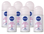 Nivea Pearl & Beauty Roll-on Voordeelverpakking 6x50ML Nivea Pearl & Beauty Roll-on Voordeelverpakking 6x50ML