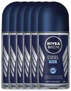 Nivea Men Cool Kick Roll-on Voordeelverpakking 6x50ML