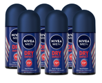 Nivea Men Dry Impact Roll-on Voordeelverpakking 6x50ML