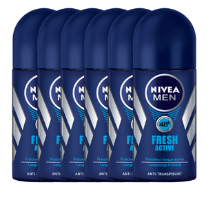 Nivea Men Fresh Active Roll-on Voordeelverpakking 6x50ML