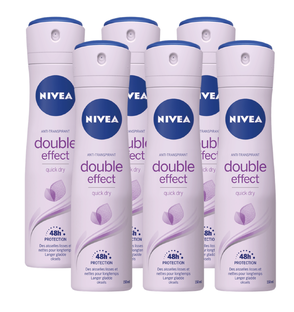 Nivea Double Effect Deodorant Spray Voordeelverpakking 6x150ML Nivea Double Effect Deodorant Spray Voordeelverpakking 6x150ML
