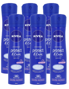 Nivea Protect & Care Deodorant Spray Voordeelverpakking 6x150ML Nivea Protect & Care Deodorant Spray Voordeelverpakking 6x150ML