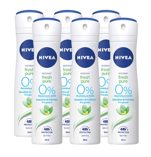 Nivea Fresh Pure Deodorant Spray Voordeelverpakking 6x150ML Nivea Fresh Pure Deodorant Spray Voordeelverpakking 6x150ML