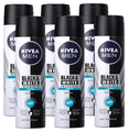 Nivea Men Black & White Invisible Fresh Deodorant Spray Voordeelverpakking 6x150ML Nivea Men Black & White Invisible Fresh Deodorant Spray Voordeelverpakking 6x150ML