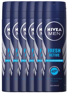 Nivea Men Fresh Active Deodorant Spray Voordeelverpakking 6x150ML