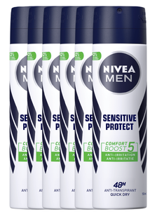 Nivea Men Sensitive Protect Deodorant Spray Voordeelverpakking 6x150ML