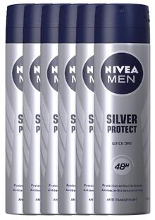 Nivea Men Silver Protect Deodorant Spray Voordeelverpakking 6x150ML