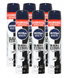 Nivea Men Black & White Invisible Deodorant Spray XL Voordeelverpakking 6x200ML Nivea Men Black & White Invisible Deodorant Spray XL Voordeelverpakking 6x200ML