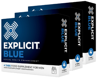 Explicit Blue Erectiepillen 2-pack 3x4ST Explicit Blue Erectiepillen 2-pack 3x4ST