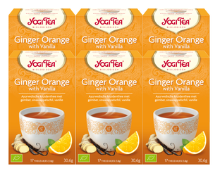 De Online Drogist Yogi Tea Ginger Orange With Vanilla Voordeelverpakking 6x17ST aanbieding