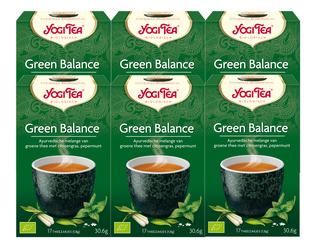 De Online Drogist Yogi Tea Green Balance Voordeelverpakking 6x17ST aanbieding