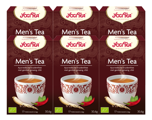 De Online Drogist Yogi Tea Men's Tea Voordeelverpakking 6x17ST aanbieding