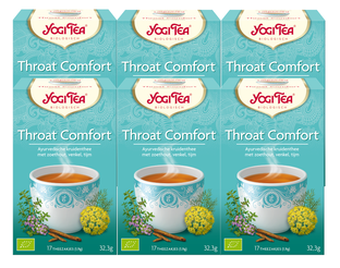 Yogi Tea Throat Comfort Voordeelverpakking 6x17ST Yogi Tea Throat Comfort Voordeelverpakking 6x17ST