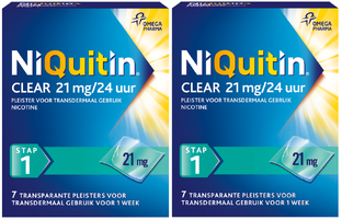 Niquitin Clear Pleister Twee Weken Behandeling 2x7ST Niquitin Clear Pleister Twee Weken Behandeling 2x7ST
