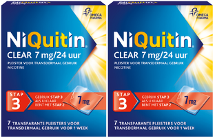 Niquitin Clear Pleister Twee Weken Behandeling 2x7ST Niquitin Clear Pleister Twee Weken Behandeling 2x7ST