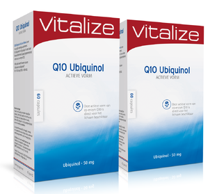 Vitalize Q10 Ubiquinol Capsules Voordeelverpakking 2x60CP Vitalize Q10 Ubiquinol Capsules Voordeelverpakking 2x60CP