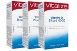 Vitalize Vitamine D Capsules Voordeelverpakking 3x120CP Vitalize Vitamine D Capsules Voordeelverpakking 3x120CP